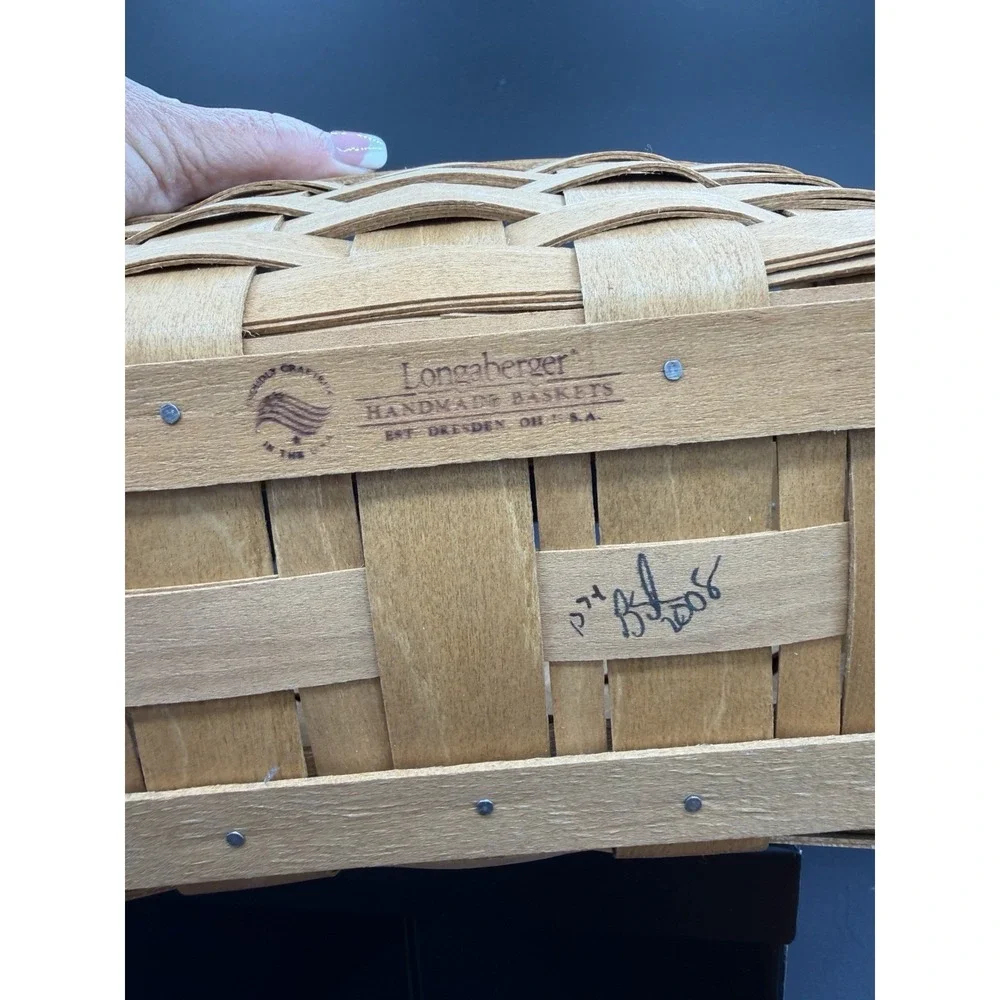 Longaberger 2008 Large Recipe Basket 🧺📘 Classic Collectible Kitchen Organizer